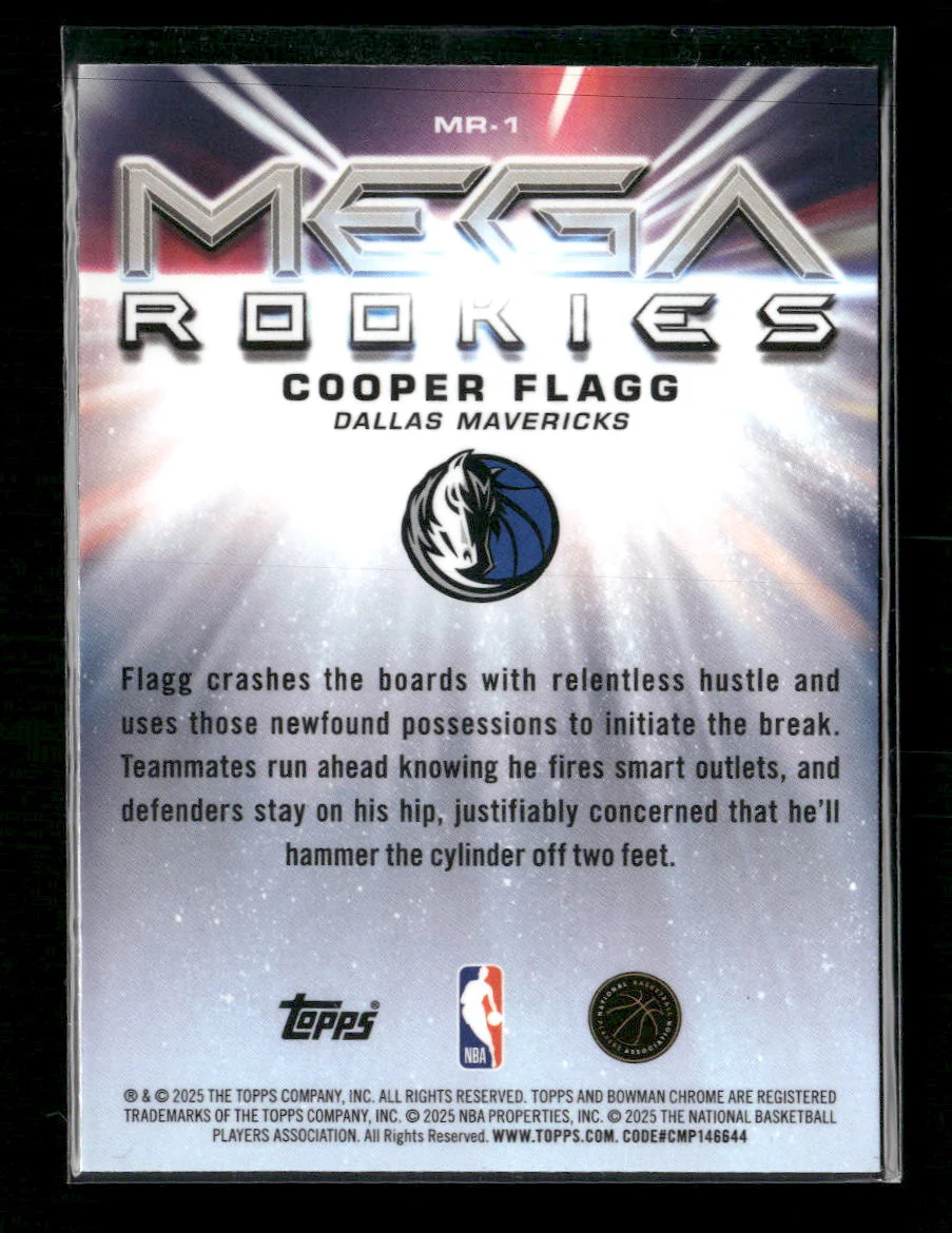 2025-26 Bowman Chrome Mega Rookies Mojo Refractor Cooper Flagg #MR-1 - Image 2