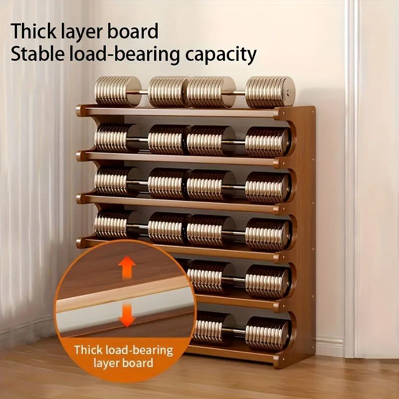 5/6-layer practical storage rack, shoe rack, space-saving design, multi-layer independent storage rack, wood grain finish, easy to assemble, self-supporting cubic shoe storage rack, storage rack, suit - Image 4