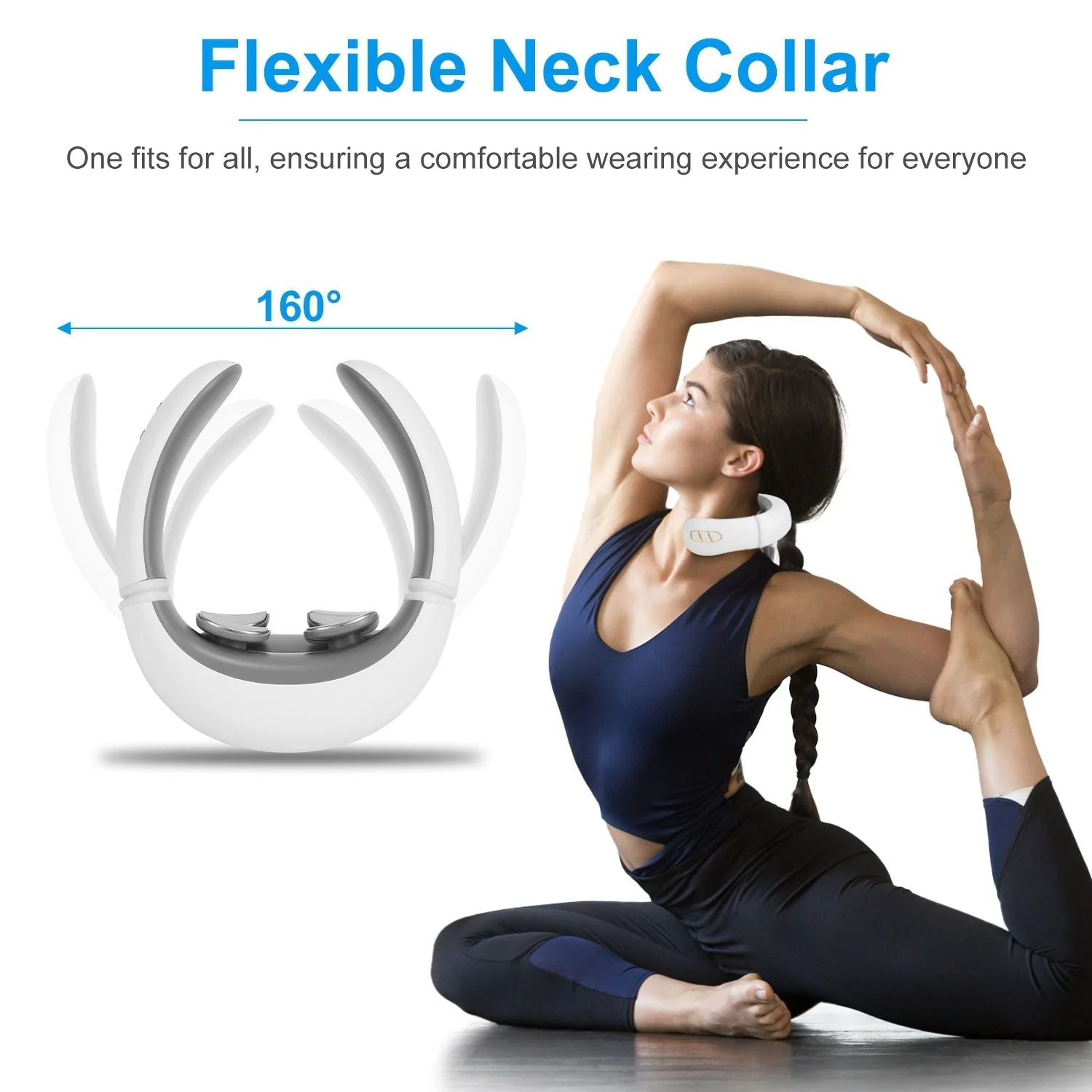 Electric Cervical Neck Massager with Hot Compress, 6 Modes 20 Levels Cordless Neck Pain Relief8-Head Electric Neck Massager with Heat, Cordless Portable Neck Massage Device with Auto Off - Image 7