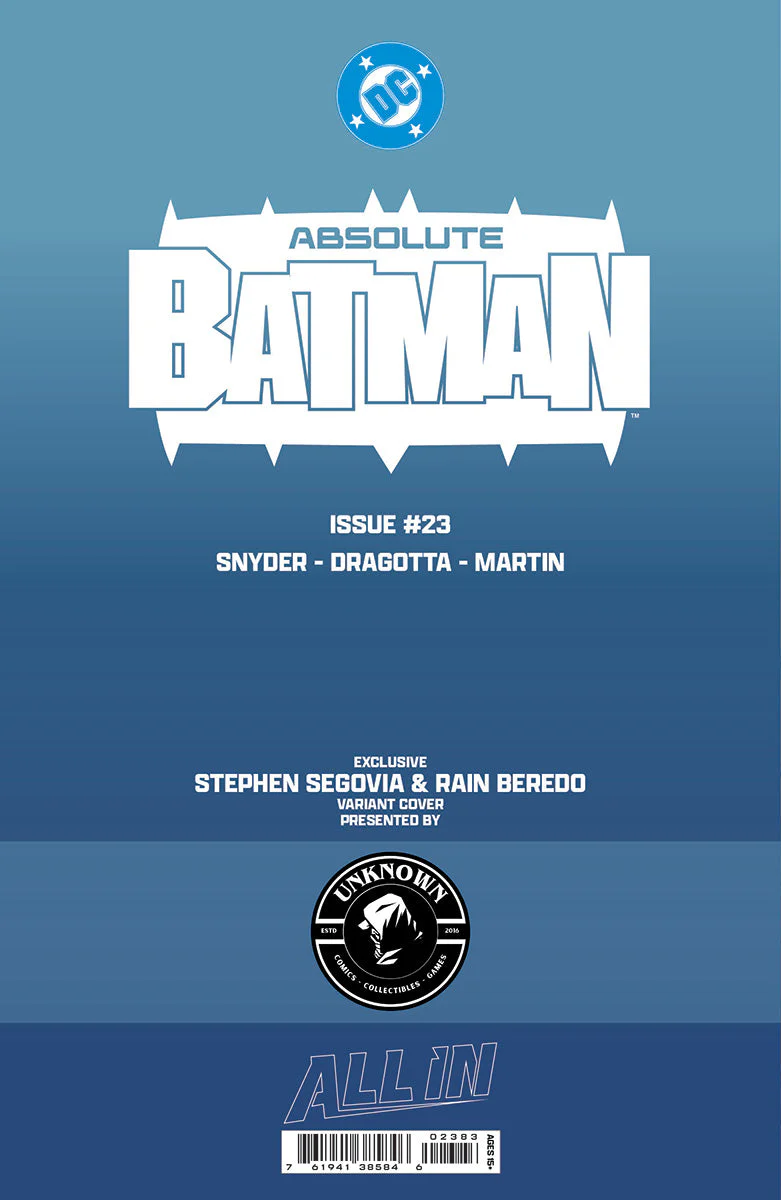 [FOIL] ABSOLUTE BATMAN #23 STEPHEN SEGOVIA EXCLUSIVE VIRGIN VAR (08/12/2026) - Image 3