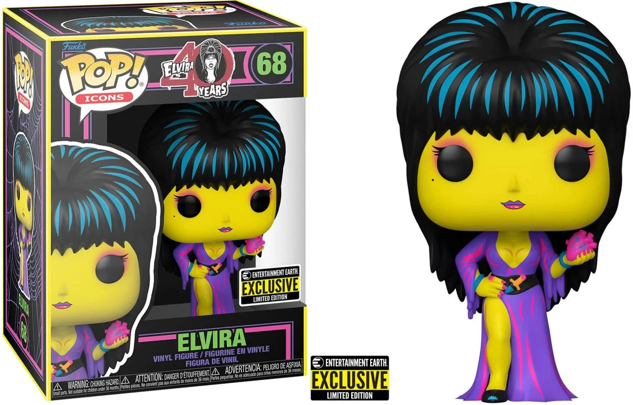 Funko POP! Icons: Elvira 40 Years Elvira 68 ENTERTAINMENT EARTH EXCLUSIVE
