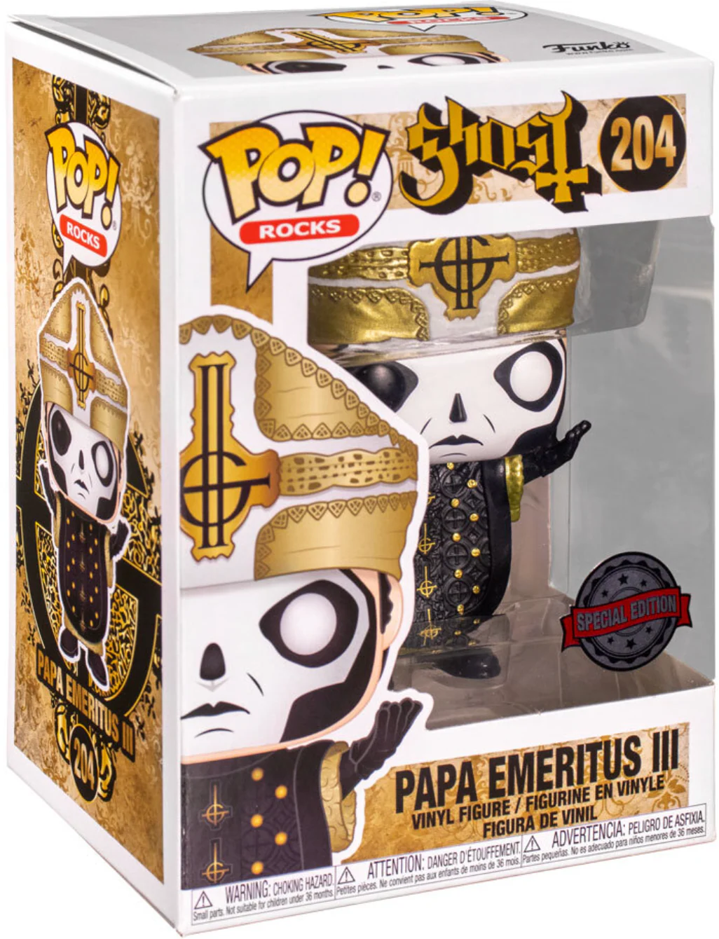 Funko Pop Rocks Ghost Papa Emeritus III 204 Hot Topic Exclusive