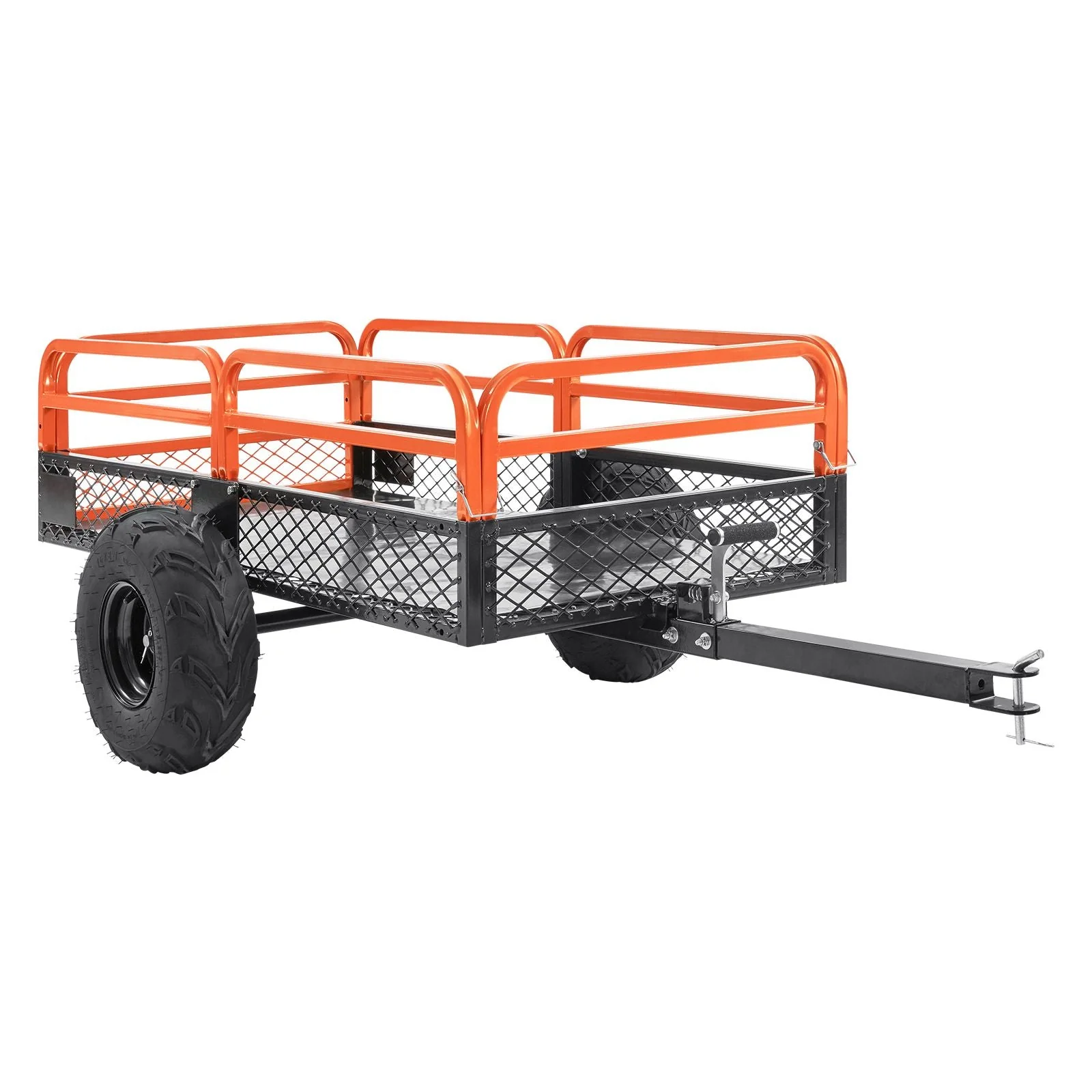 Heavy Duty Steel ATV Dump Trailer, 1500-Pound Load Capacity 15 Cubic Feet, Tow Behind Dump Cart Garden Trailer, with Removable Sides and 2 Tires, for Mowers, Tractors, ATV, UTV - Image 9