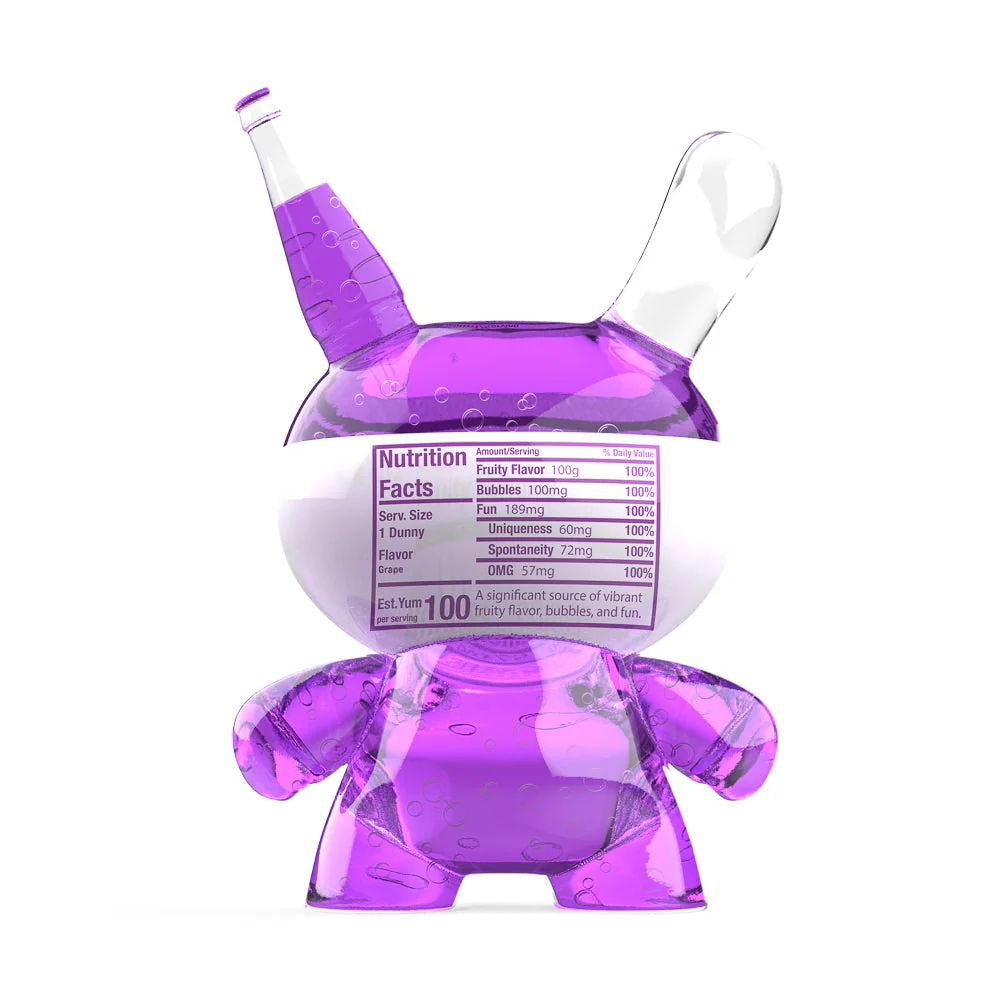 Kidrobot x Fanta® 3" Fanta Grape Resin Dunny Art Figure - Image 2