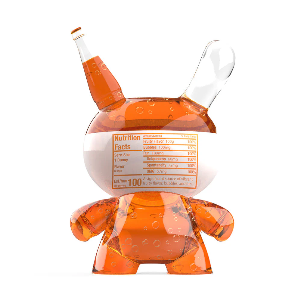 Kidrobot x Fanta® 3" Fanta Orange Resin Dunny Art Figure - Image 2