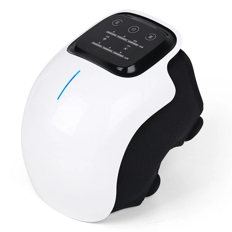 Smart Knee Massager - Wireless Electric Knee Massage Wrap with Pulse Technology, Heat Compress, 15 Intensity Levels & Adjustable Velcro Strap for Home, Office, Gym, Relaxation & Muscle Comfort
