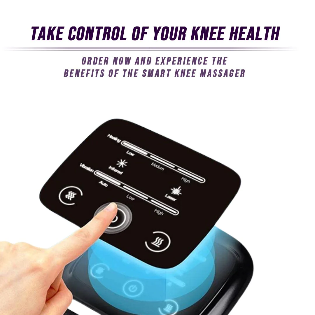 Smart Knee Massager - Wireless Electric Knee Massage Wrap with Pulse Technology, Heat Compress, 15 Intensity Levels & Adjustable Velcro Strap for Home, Office, Gym, Relaxation & Muscle Comfort - Image 5