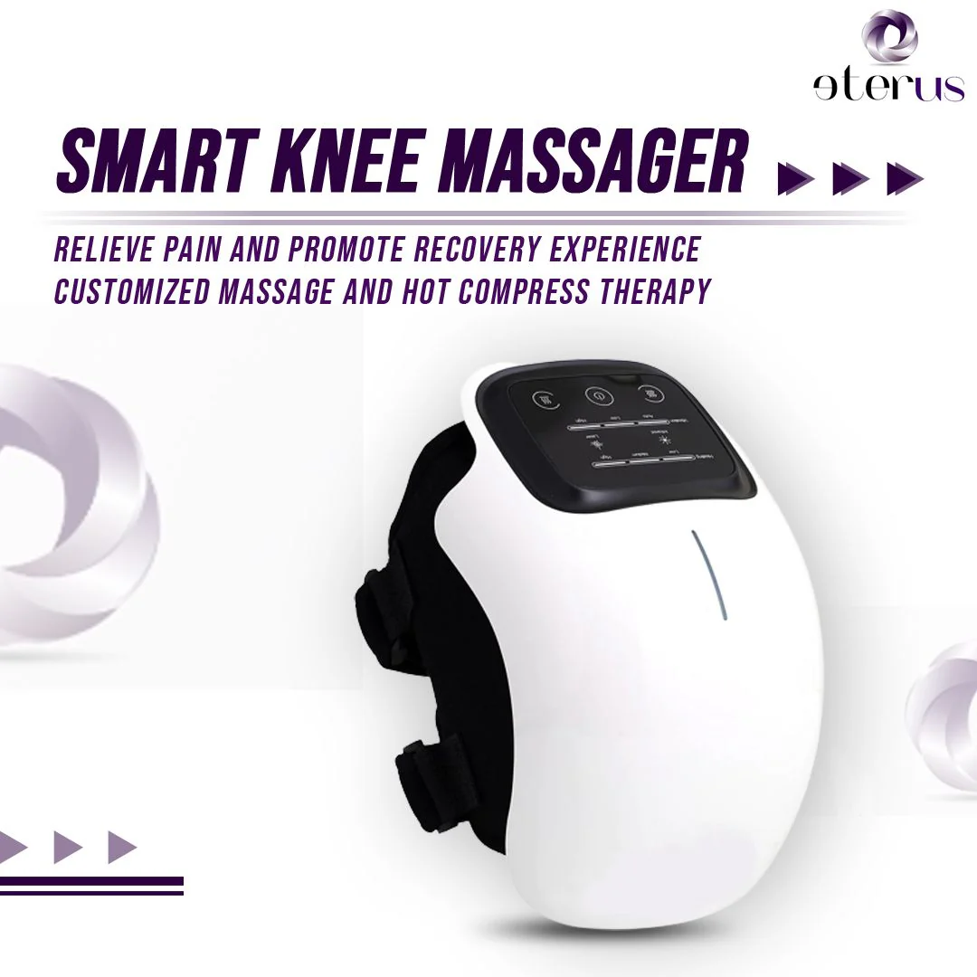 Smart Knee Massager - Wireless Electric Knee Massage Wrap with Pulse Technology, Heat Compress, 15 Intensity Levels & Adjustable Velcro Strap for Home, Office, Gym, Relaxation & Muscle Comfort - Image 7