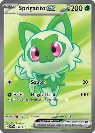 Sprigatito ex 251 - ME Ascended Heroes Holofoil