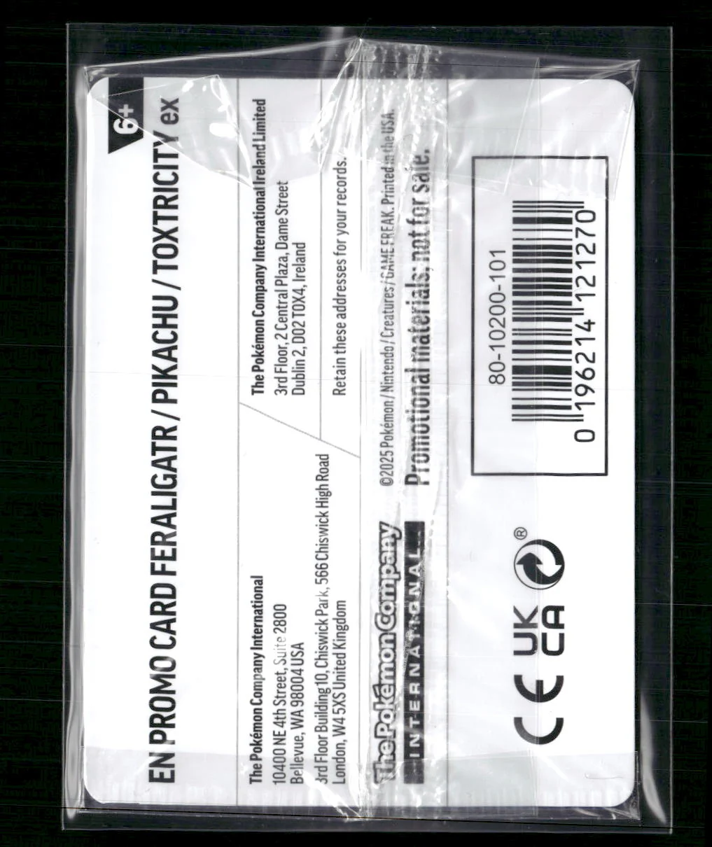 SVP- Feraligatr/Pikachu/Toxtricity EX (Illustration Contest 2024) Sealed #213 - Image 2